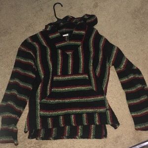 rasta color baja hoodie